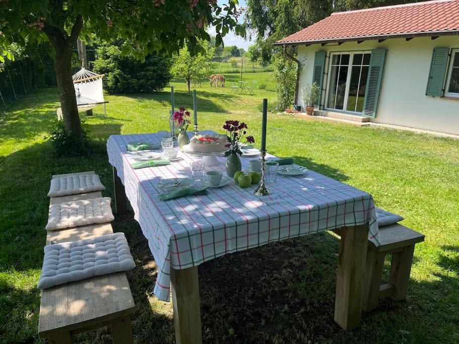 Idylisches Cottage Mit Reh Worthsee Exterior foto