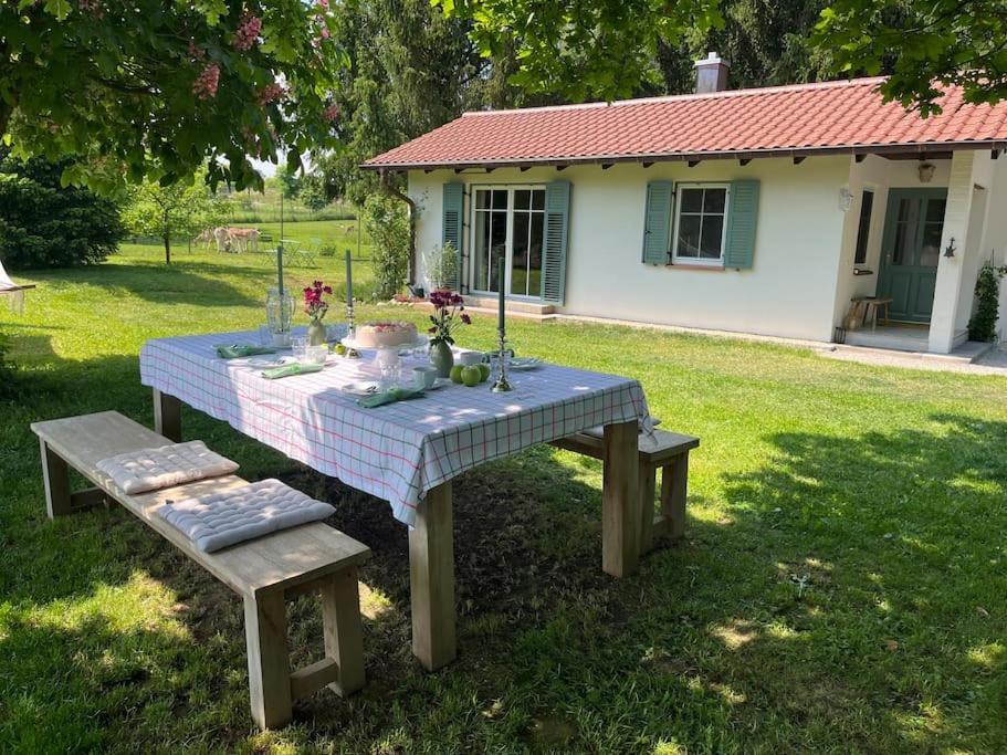 Idylisches Cottage Mit Reh Worthsee Exterior foto